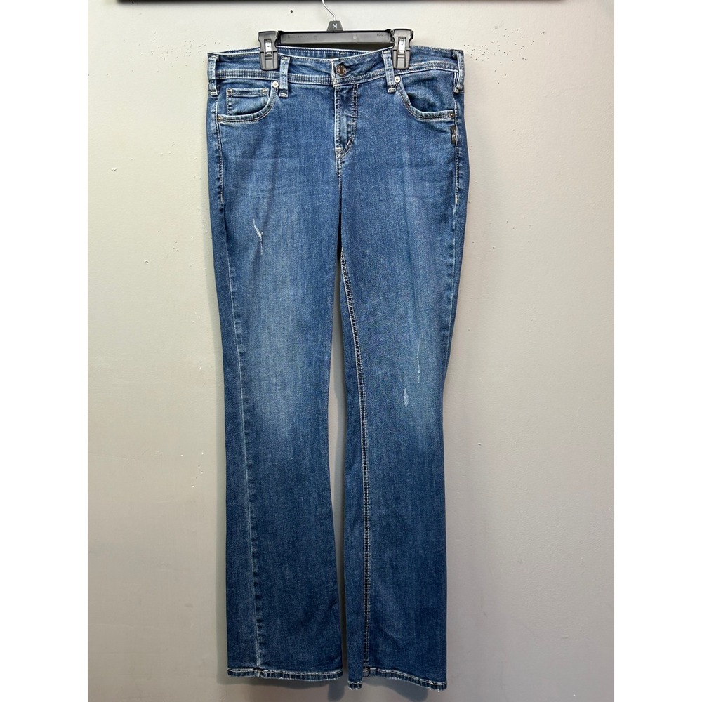 Silver Jeans Co Elyse Slim Bootcut Medium Wash Denim Jeans Womens‎ 31x33 Rodeo